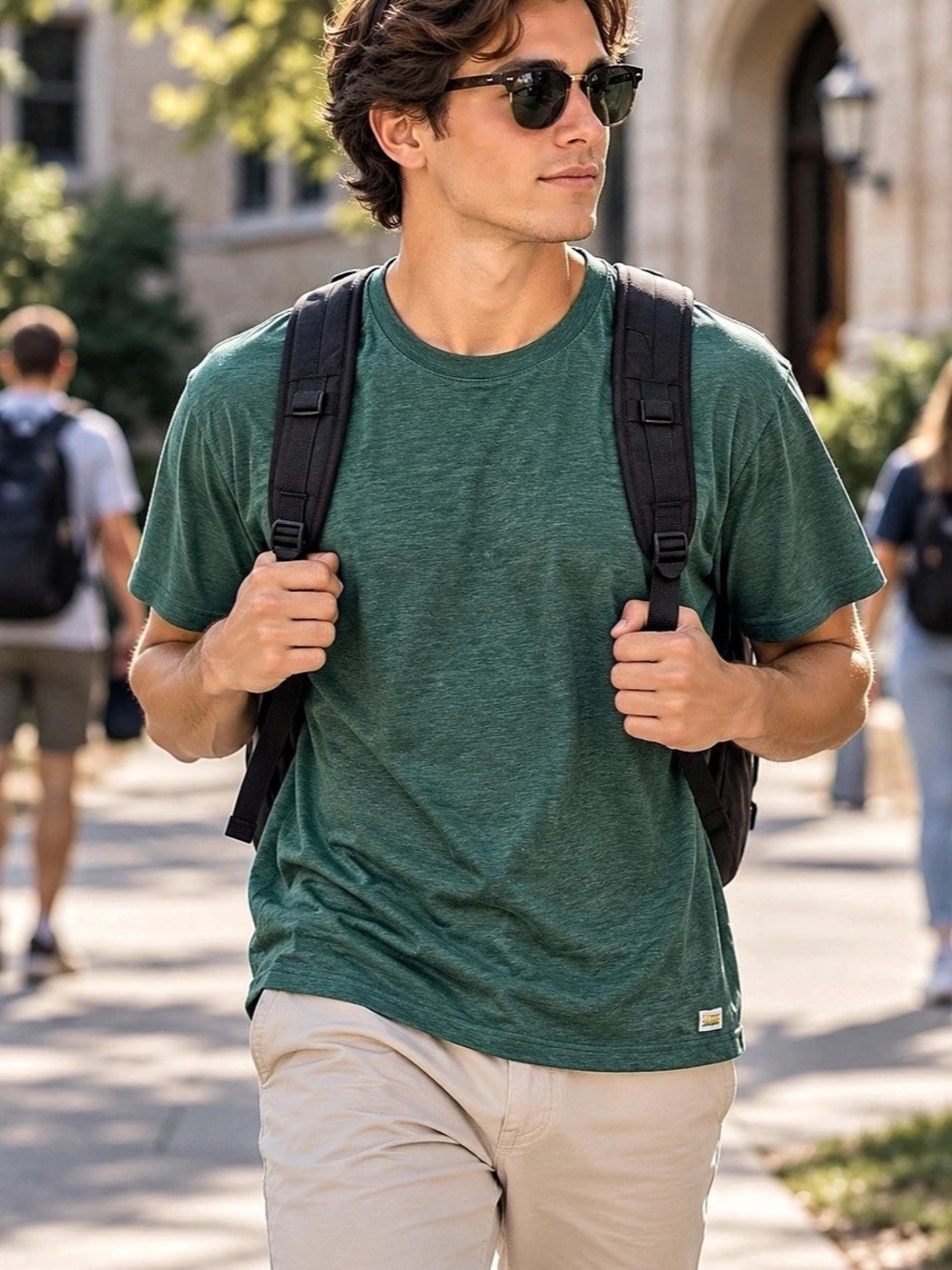 Vuori Strato Tech Tee Men's Green Short Sleeve Tee Size Large